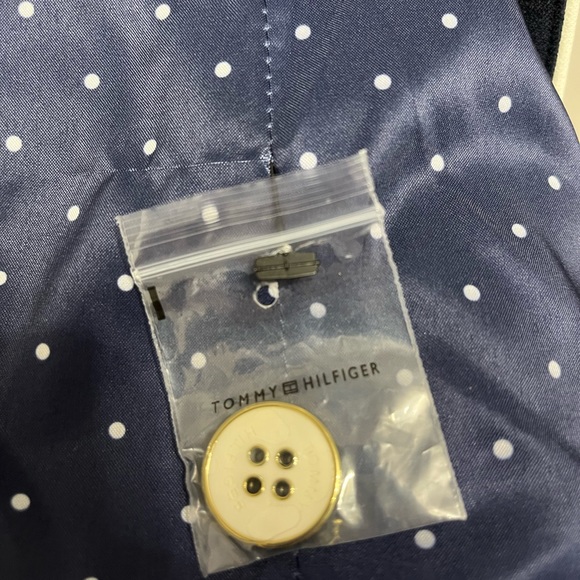 3/20 Tommy Hilfinger Navy & White Button down Classic Blazer with Lining size 8 - Picture 11 of 15